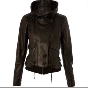 Theory leather moto jacket